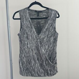 NWT BCBGMaxAzria Black and White Textured Tank Top - SMALL